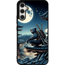 Coque Samsung Galaxy A34 5G - Silicone rigide noir Ninja sous la lune