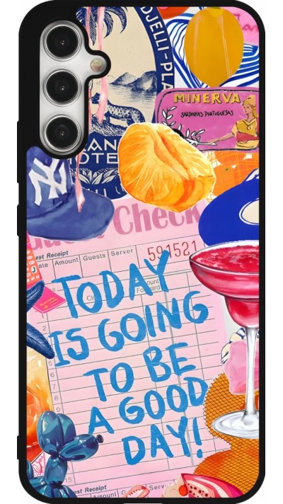 Samsung Galaxy A34 5G Case Hülle - Silikon schwarz Preppy Today is Going to be a good day