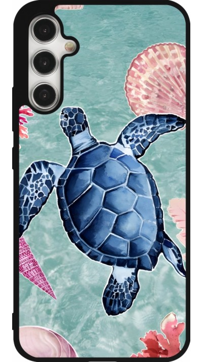 Samsung Galaxy A34 5G Case Hülle - Silikon schwarz Preppy Turtle