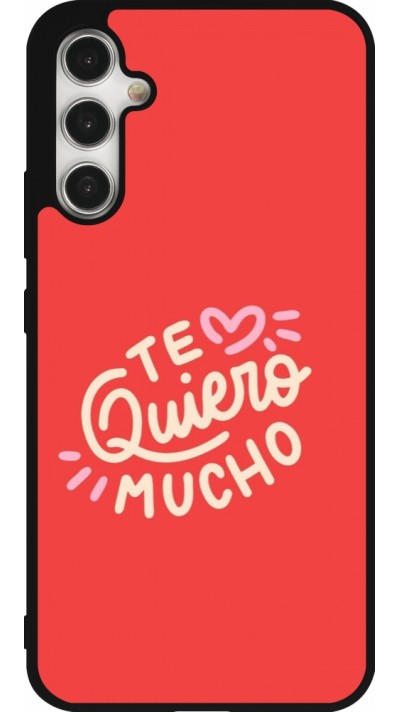 Samsung Galaxy A34 5G Case Hülle - Silikon schwarz Saint Valentines Day 26 Te quiero mucho