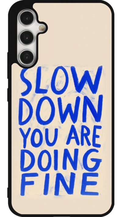 Coque Samsung Galaxy A34 5G - Silicone rigide noir Slow down 2026