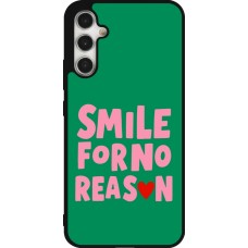 Coque Samsung Galaxy A34 5G - Silicone rigide noir Smile for no reason 2026