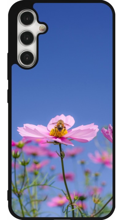 Samsung Galaxy A34 5G Case Hülle - Silikon schwarz Bee on a flower Spring 2026
