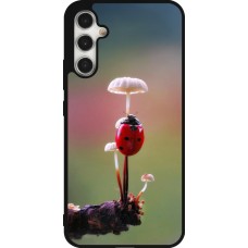 Coque Samsung Galaxy A34 5G - Silicone rigide noir Ladybird on a mushroom Spring 2026