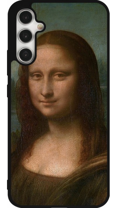 Coque Samsung Galaxy A34 5G - Silicone rigide noir Tableau art - La Joconde - Léonard de Vinci