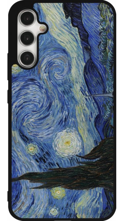 Coque Samsung Galaxy A34 5G - Silicone rigide noir Tableau art - La Nuit étoilée - Van Gogh