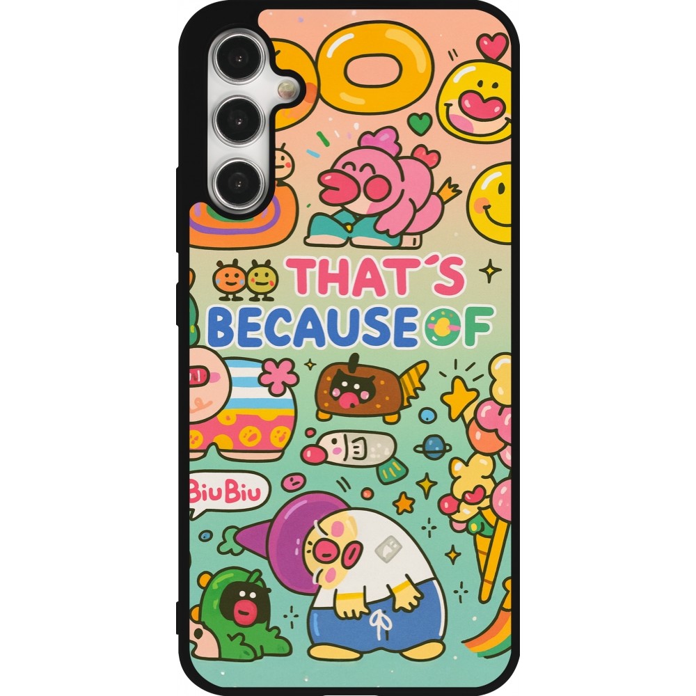 Coque Samsung Galaxy A34 5G - Silicone rigide noir Thats beacause of