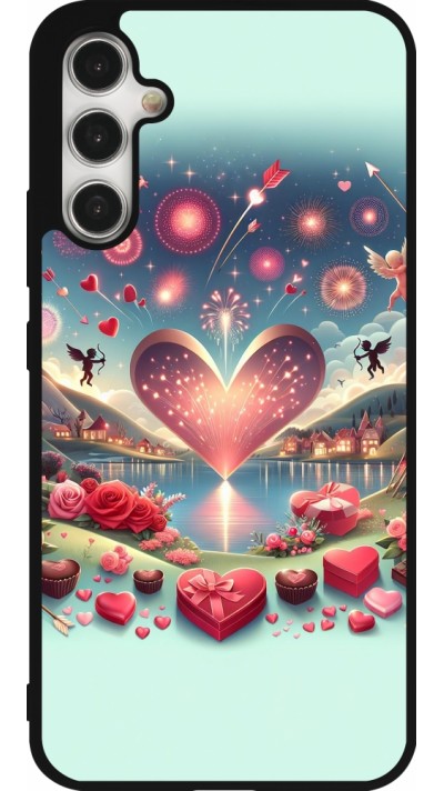 Samsung Galaxy A34 5G Case Hülle - Silikon schwarz Valentin 2025 Schick
