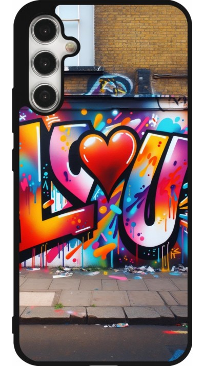 Samsung Galaxy A34 5G Case Hülle - Silikon schwarz Valentin 2025 Liebe U Tag