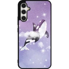 Samsung Galaxy A34 5G Case Hülle - Silikon schwarz Whale in sparking stars