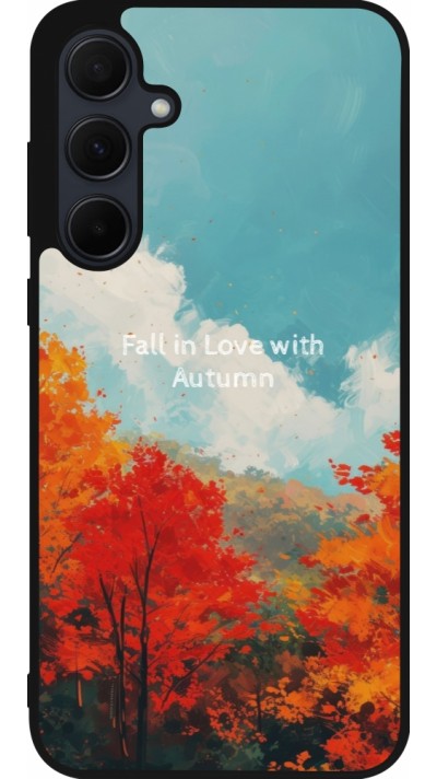 Coque Samsung Galaxy A35 5G - Silicone rigide noir Autumn 25 Fall in love