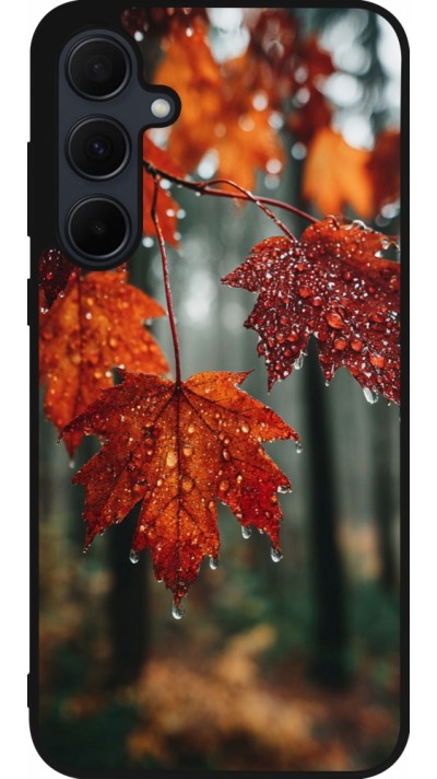Coque Samsung Galaxy A35 5G - Silicone rigide noir Autumn 25 Rain