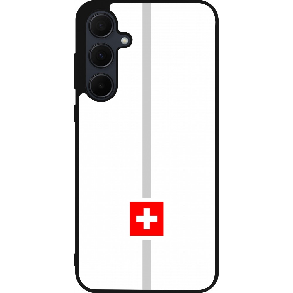 Samsung Galaxy A35 5G Case Hülle - Silikon schwarz Kanton CH weiss