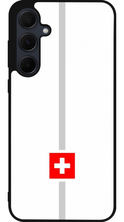 Samsung Galaxy A35 5G Case Hülle - Silikon schwarz Kanton CH weiss