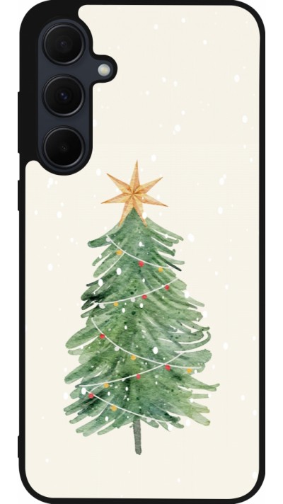 Coque Samsung Galaxy A35 5G - Silicone rigide noir Christmas 25 Sketch Tree