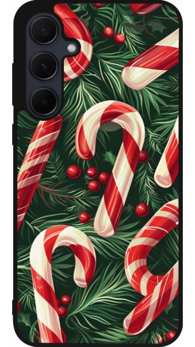 Coque Samsung Galaxy A35 5G - Silicone rigide noir Christmas 25 Xmas Stick