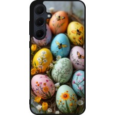 Coque Samsung Galaxy A35 5G - Silicone rigide noir Easter 2026 Eggs with bees