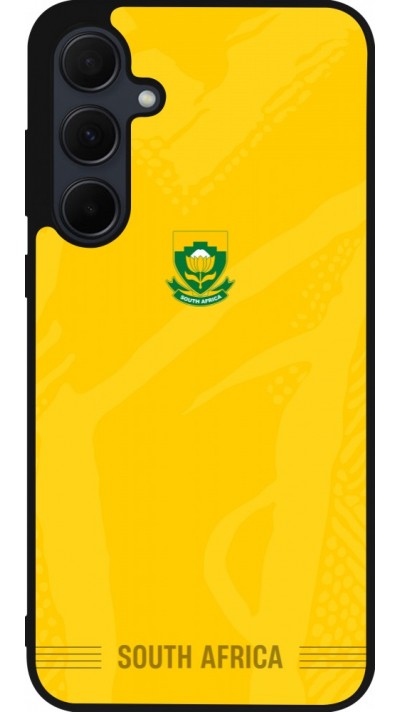 Coque Samsung Galaxy A35 5G - Silicone rigide noir Maillot de football Afrique du Sud 2026 personnalisable