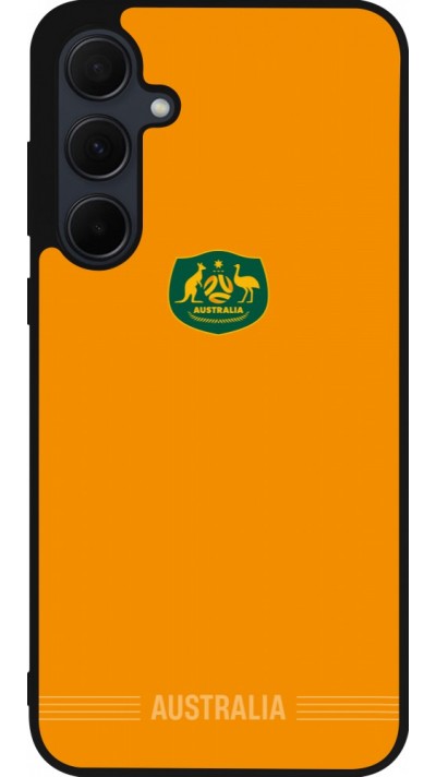Coque Samsung Galaxy A35 5G - Silicone rigide noir Maillot de football Australie 2026 personnalisable