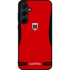 Coque Samsung Galaxy A35 5G - Silicone rigide noir Maillot de football Autriche 2026 personnalisable