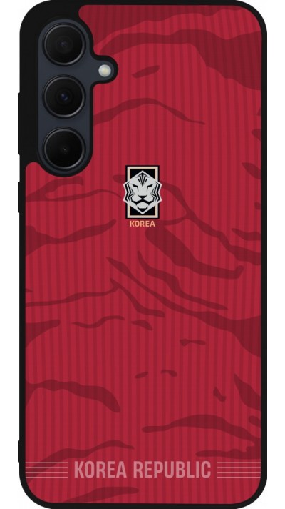 Coque Samsung Galaxy A35 5G - Silicone rigide noir Maillot de football Corée du Sud 2026 personnalisable