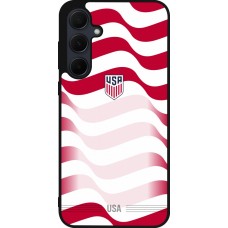 Coque Samsung Galaxy A35 5G - Silicone rigide noir Maillot de football États-Unis 2026 personnalisable