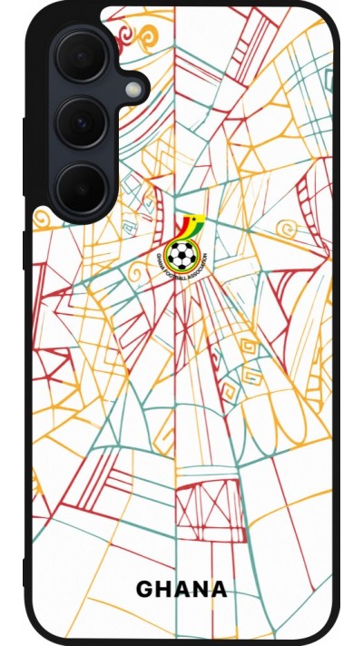 Coque Samsung Galaxy A35 5G - Silicone rigide noir Maillot de football Ghana 2026 personnalisable