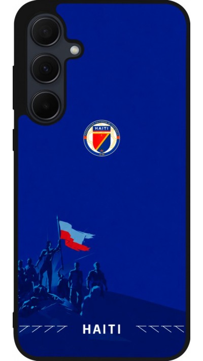 Coque Samsung Galaxy A35 5G - Silicone rigide noir Maillot de football Haiti 2026 personnalisable