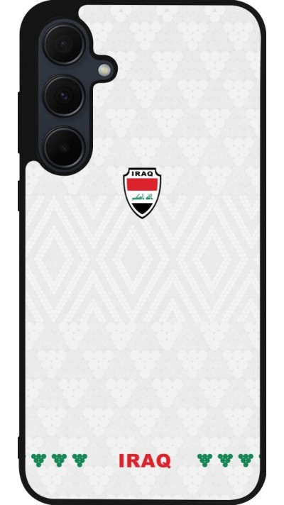 Coque Samsung Galaxy A35 5G - Silicone rigide noir Maillot de football Irak 2026 personnalisable