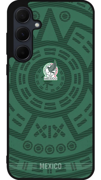 Coque Samsung Galaxy A35 5G - Silicone rigide noir Maillot de football Mexique 2026 personnalisable