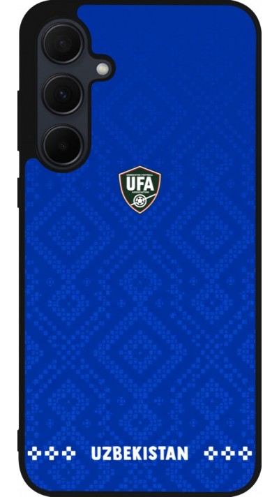 Coque Samsung Galaxy A35 5G - Silicone rigide noir Maillot de football Ouzbékistan 2026 personnalisable