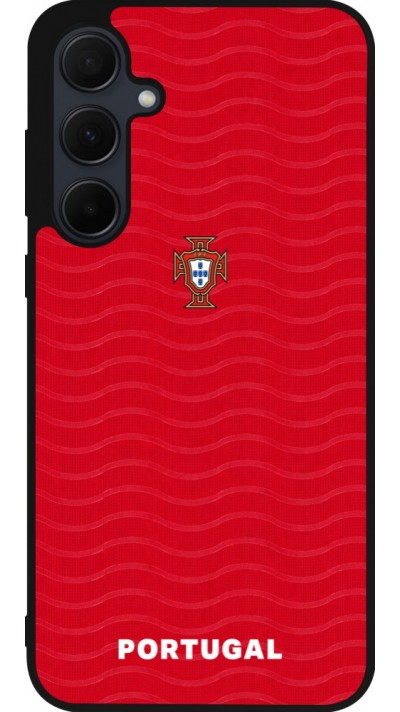 Coque Samsung Galaxy A35 5G - Silicone rigide noir Maillot de football Portugal 2026 personnalisable