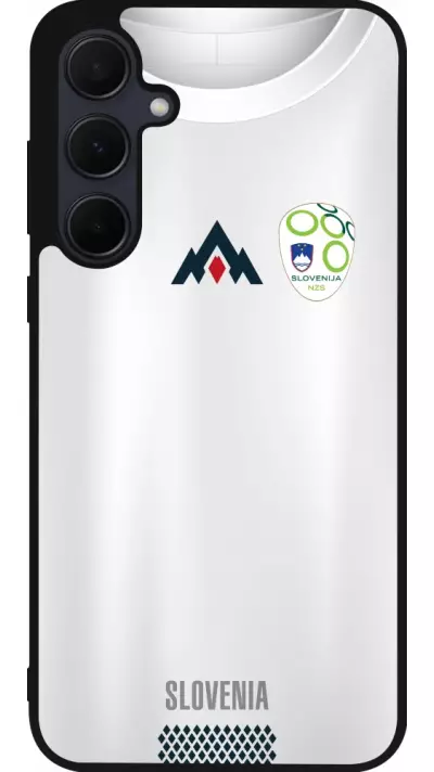 Coque Samsung Galaxy A35 5G - Silicone rigide noir Maillot de football Slovénie