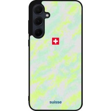 Coque Samsung Galaxy A35 5G - Silicone rigide noir Maillot de football Suisse Away 2026 personnalisable