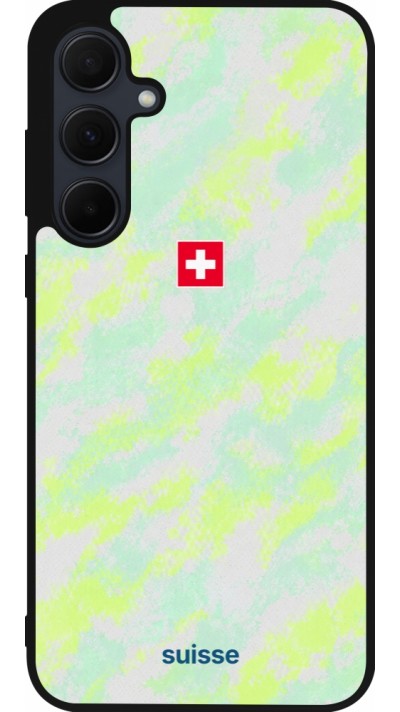 Coque Samsung Galaxy A35 5G - Silicone rigide noir Maillot de football Suisse Away 2026 personnalisable