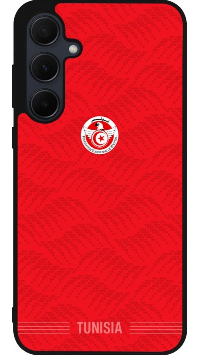 Coque Samsung Galaxy A35 5G - Silicone rigide noir Maillot de football Tunisie 2026 personnalisable