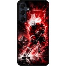Coque Samsung Galaxy A35 5G - Silicone rigide noir Hockey World Championship Player
