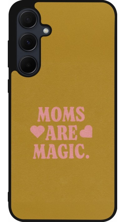 Coque Samsung Galaxy A35 5G - Silicone rigide noir Mom 2026 Are Magic
