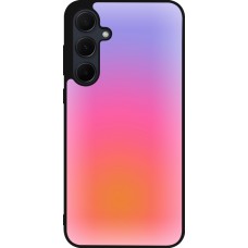 Coque Samsung Galaxy A35 5G - Silicone rigide noir Orange Pink Blue Gradient