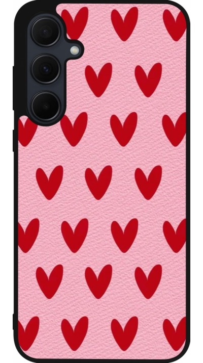 Samsung Galaxy A35 5G Case Hülle - Silikon schwarz Saint Valentines Day 26 Pattern heart