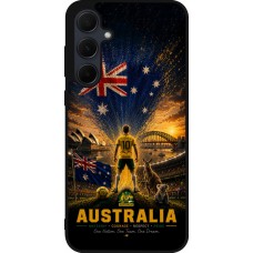 Coque Samsung Galaxy A35 5G - Silicone rigide noir Football Australie splash 2026