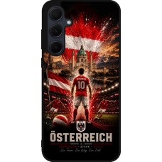 Coque Samsung Galaxy A35 5G - Silicone rigide noir Football Autriche splash 2026