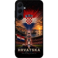 Coque Samsung Galaxy A35 5G - Silicone rigide noir Football Croatie splash 2026