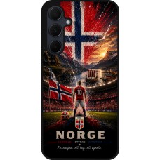 Coque Samsung Galaxy A35 5G - Silicone rigide noir Football Norvège splash 2026