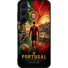Coque Samsung Galaxy A35 5G - Silicone rigide noir Football Portugal splash 2026