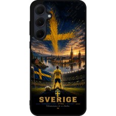 Coque Samsung Galaxy A35 5G - Silicone rigide noir Football Suède splash 2026