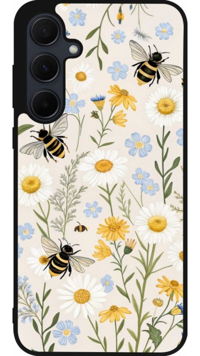 Coque Samsung Galaxy A35 5G - Silicone rigide noir Pattern bees 2026
