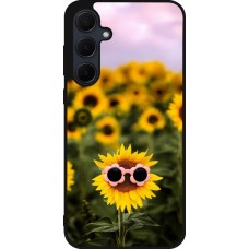 Coque Samsung Galaxy A35 5G - Silicone rigide noir Sunflower with glasses 2026