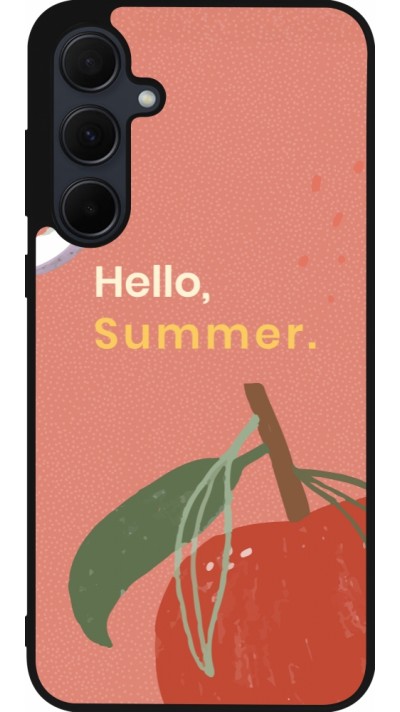 Coque Samsung Galaxy A35 5G - Silicone rigide noir Summer 2025 Hello summer