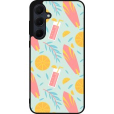 Coque Samsung Galaxy A35 5G - Silicone rigide noir Summer 2025 Pattern citron